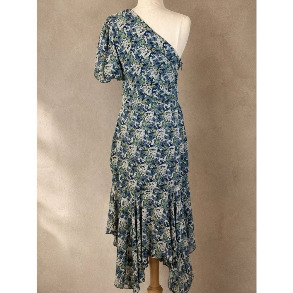 ASTR the Label Santorini One Shoulder Floral Midi Dress medium Anthropologie - Picture 4 of 12
